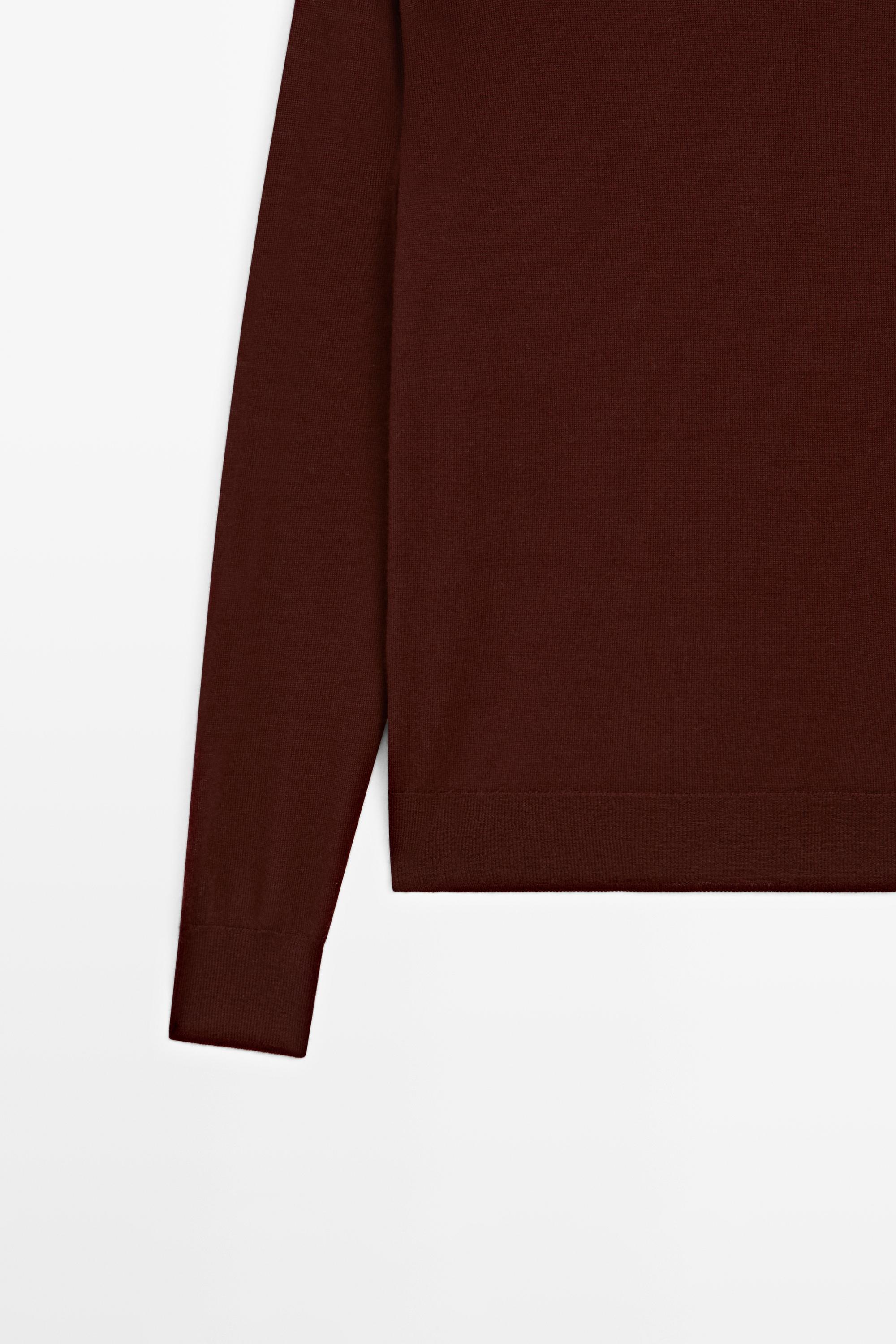 Pull en maille fine 100 % laine à col rond
